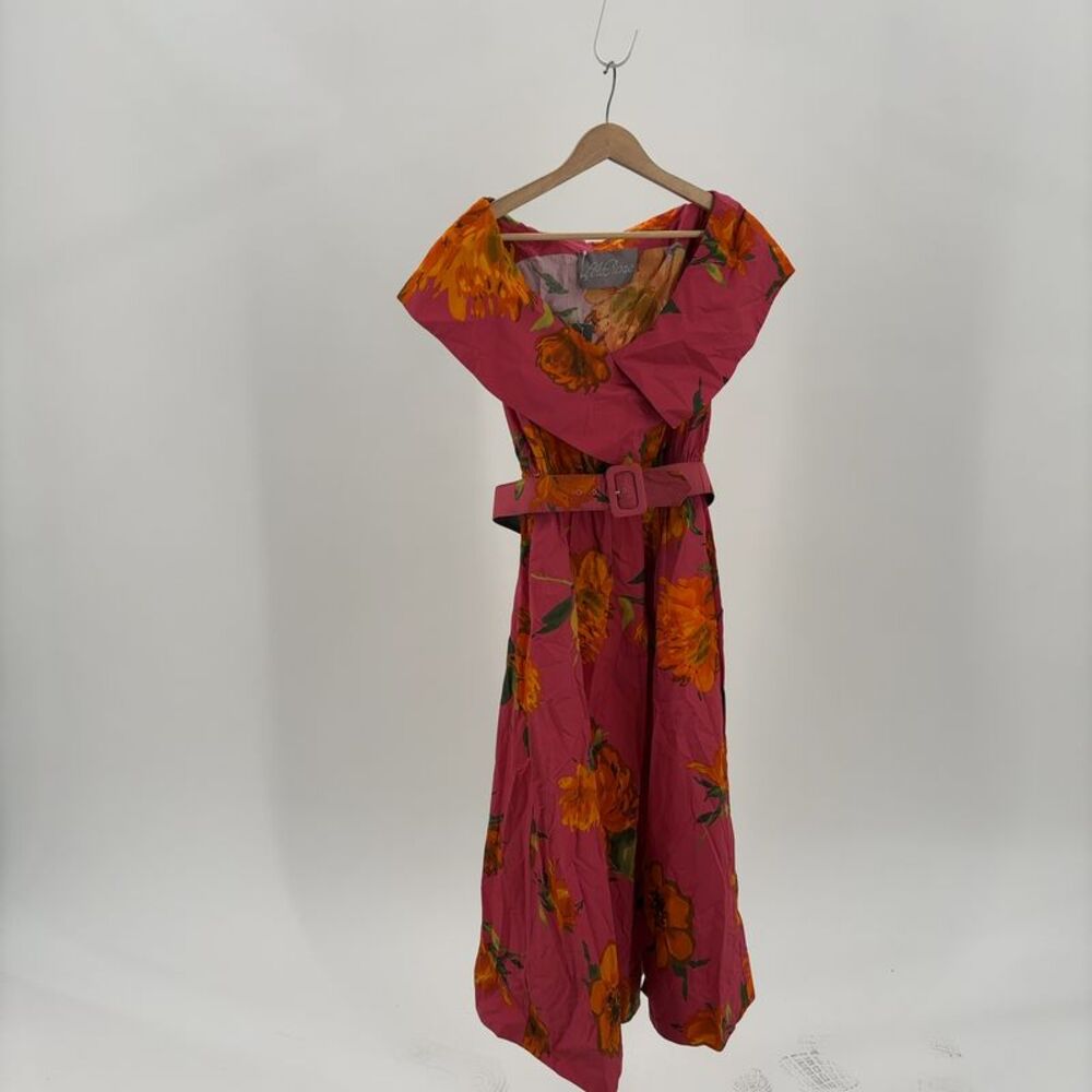 Lela Rose Asymmetrical Button Front Cuff Dress